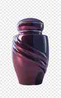 PSD une bouteille de parfum violet avec un fond blanc