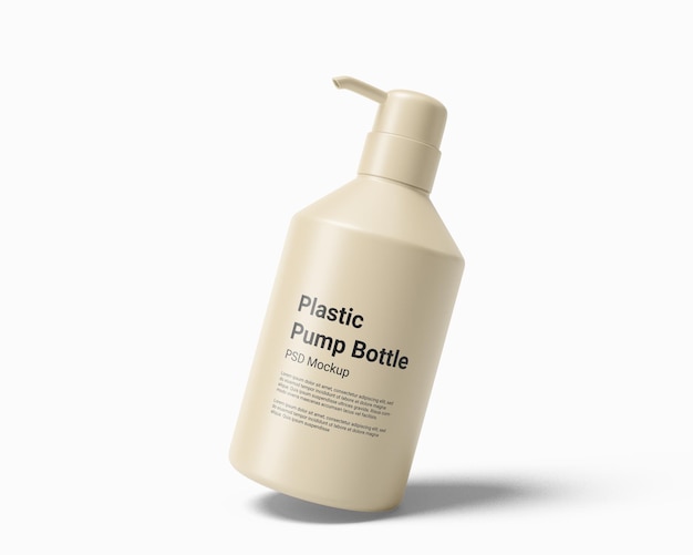 Bouteille En Plastique De Distributeur De Savon Liquide Avec Maquette De Pompe