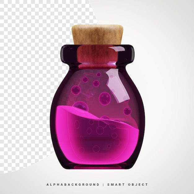 Bouteille Potion, 3d, Icône, Illustration