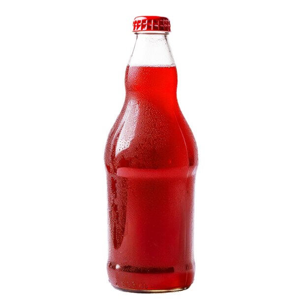 Bouteille De Soda Rouge Sur Un Fond Isolé