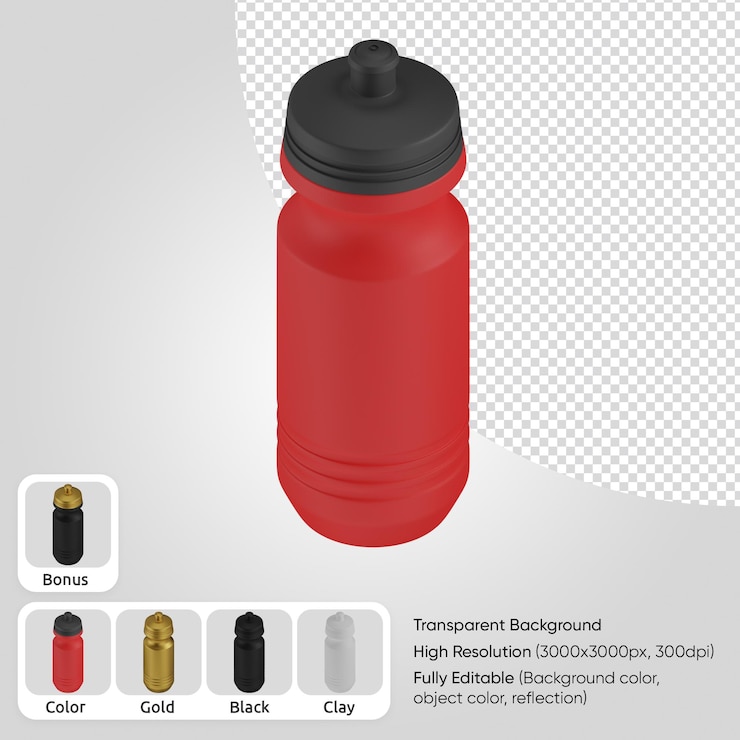 PSD bouteille de sport 3d