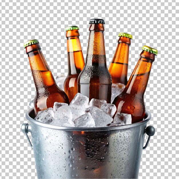 PSD bouteilles de bière à fond transparent
