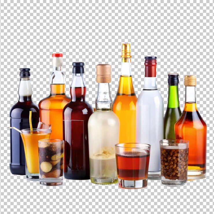 PSD bouteilles de boissons alcoolisées