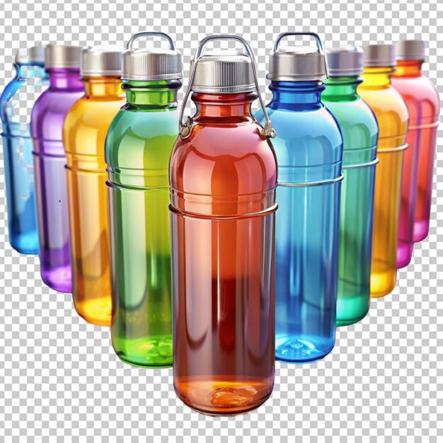 PSD bouteilles d'eau colorées