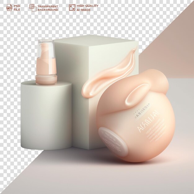 Des Bouteilles De Fond De Maquillage Et Des échantillons Sur Fond Coloré Illustration 3d Isolée