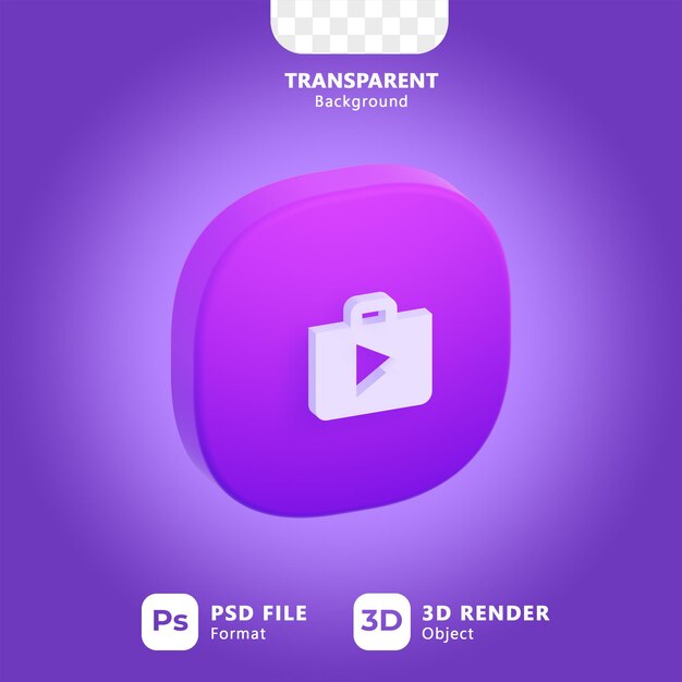 PSD boutique 3d ecommerce icon set purple gradient ui elements