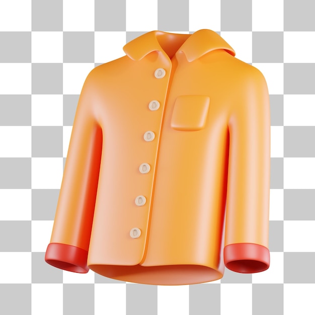 PSD bouton chemise icône 3d