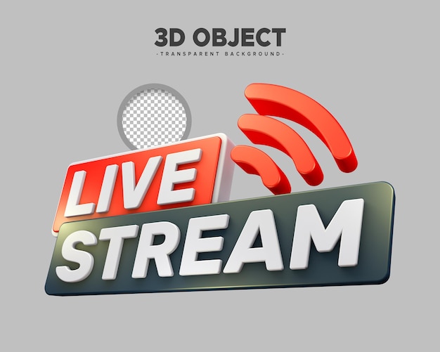 Bouton de diffusion en direct en 3D