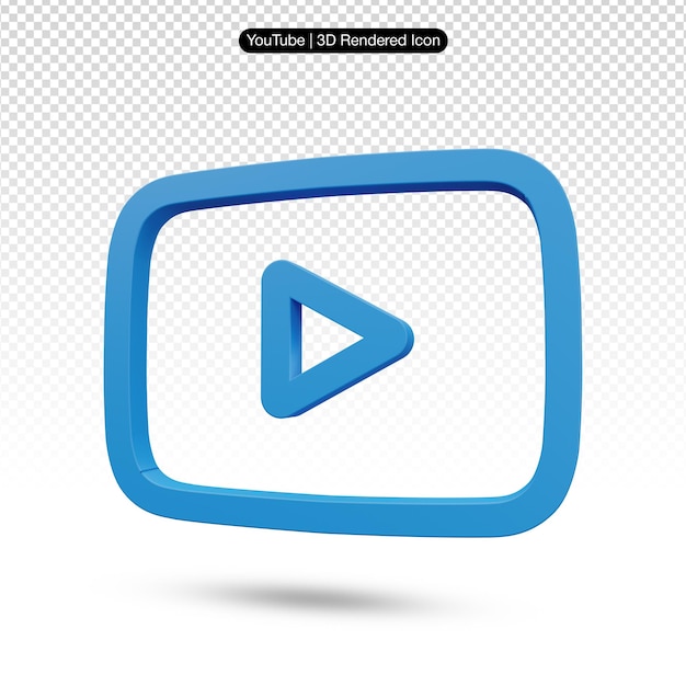 Un bouton de lecture bleu avec le mot youtube dessus