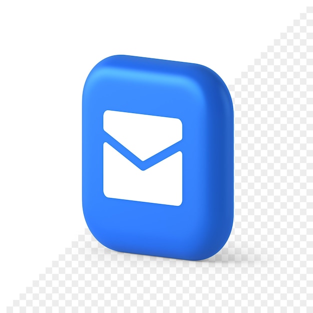Bouton de message de chat de la boîte de réception de la newsletter communication à distance icône isométrique 3d de notification numérique