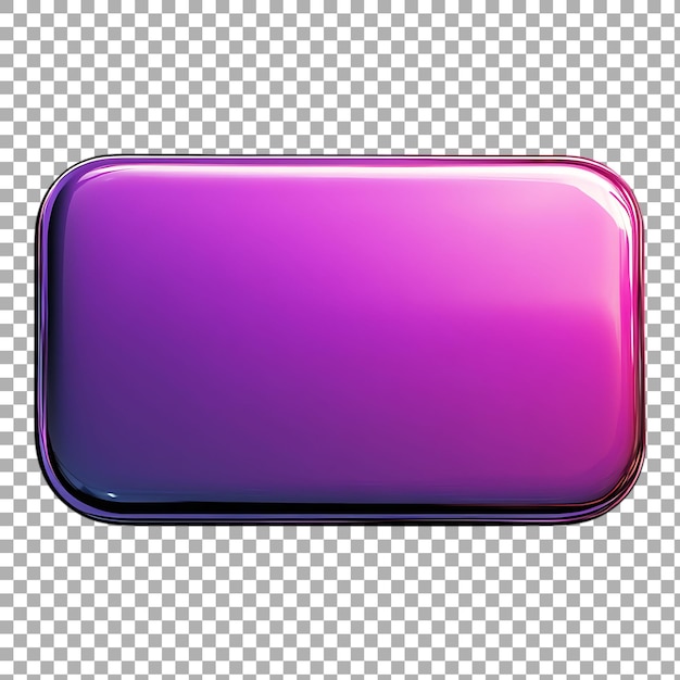 Bouton de verre holographique PNG sur un fond transparent pour la conception d'interfaces d'interface utilisateur modernes ou des projets de technologie créative