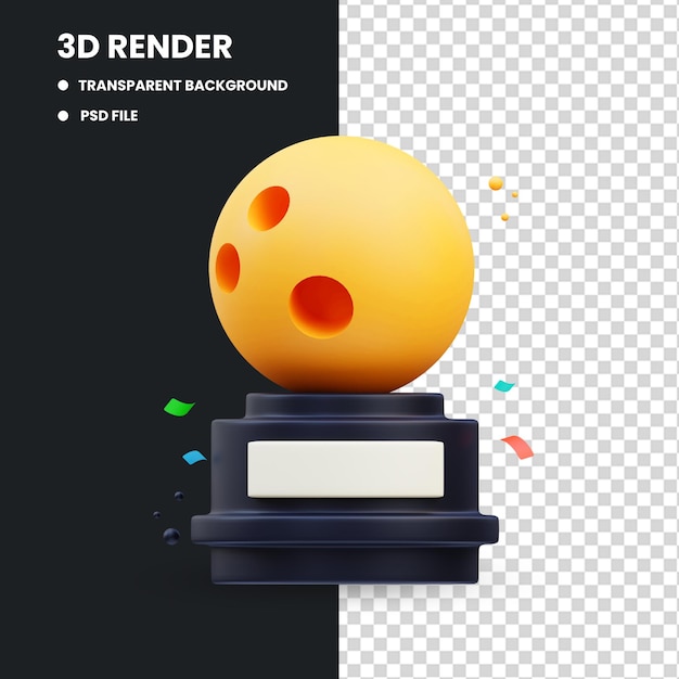 Bowling Championship Cup 3D-Darstellung 3D-Rendering