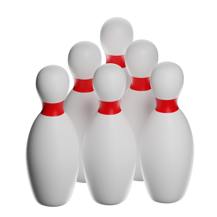 PSD bowling pins set