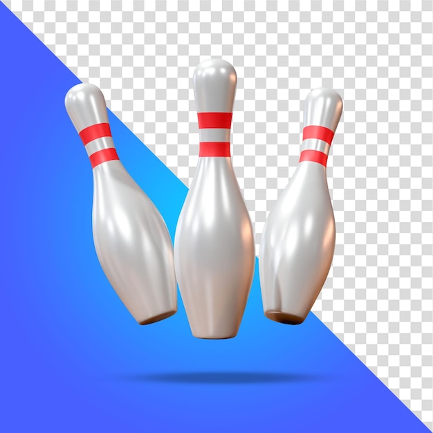 Bowling Pins Zusammensetzung 3d Render