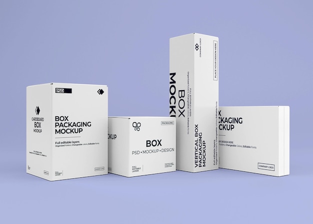 Box collection mockup design