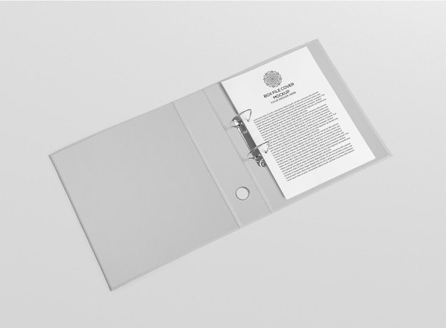 Box File Cover Mockup