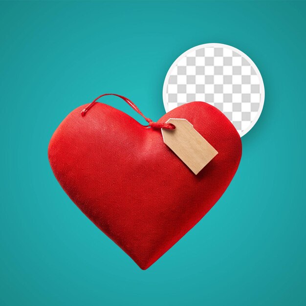 PSD box in shape of heart was opened isolated on transparent background