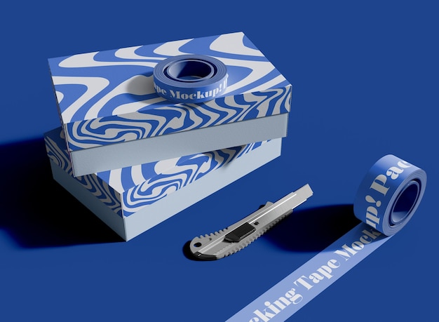 Box mit Tape Mockup