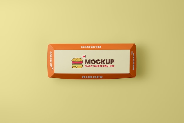 Box-mock-up-design für fast food