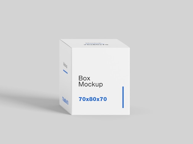 Box-Mockup 70x80x70 - Isolierter weißer Verpackungsentwurf