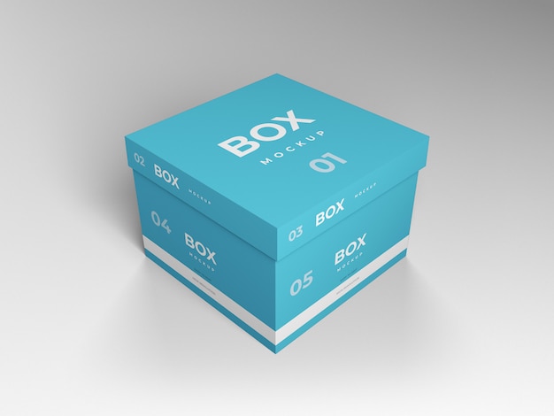 Box mockup design vorlage