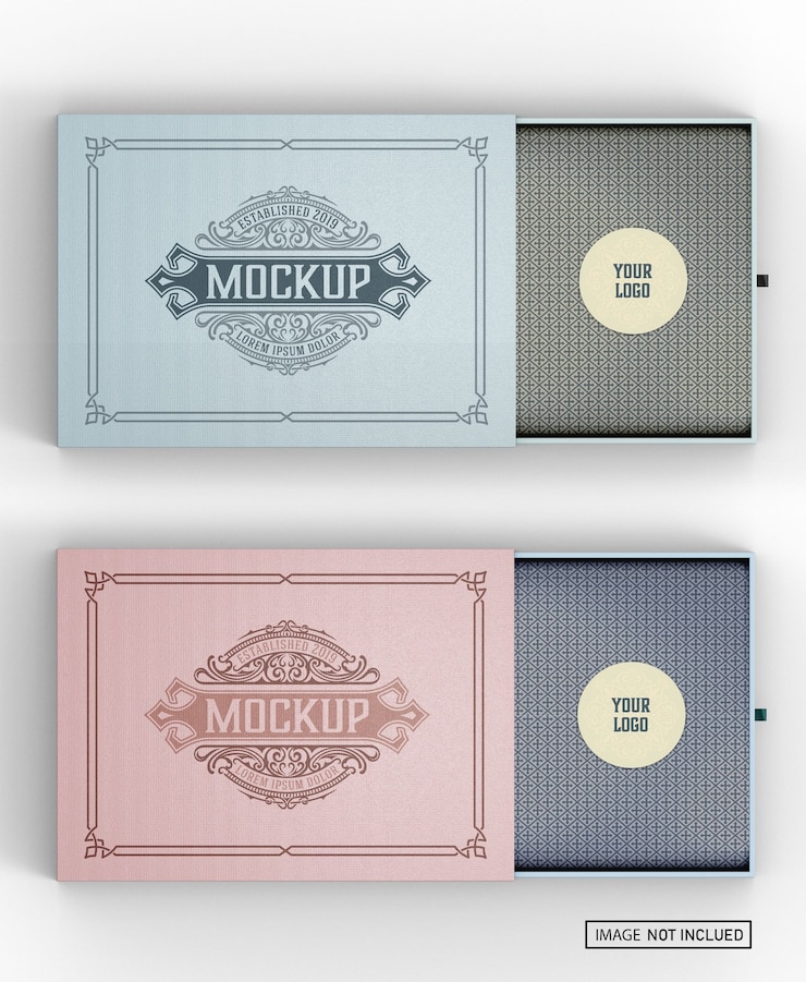 PSD box mockup. vista do topo