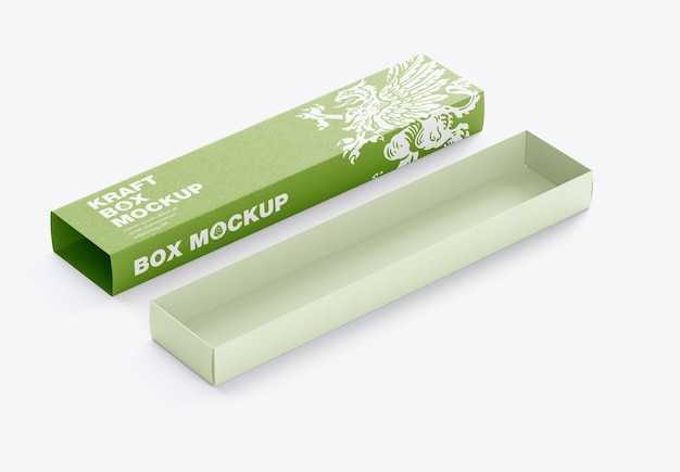 Box Mockup Vue isométrique Rendu 3D
