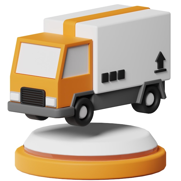 Box Truck Shipping Logistische Lieferung 3D