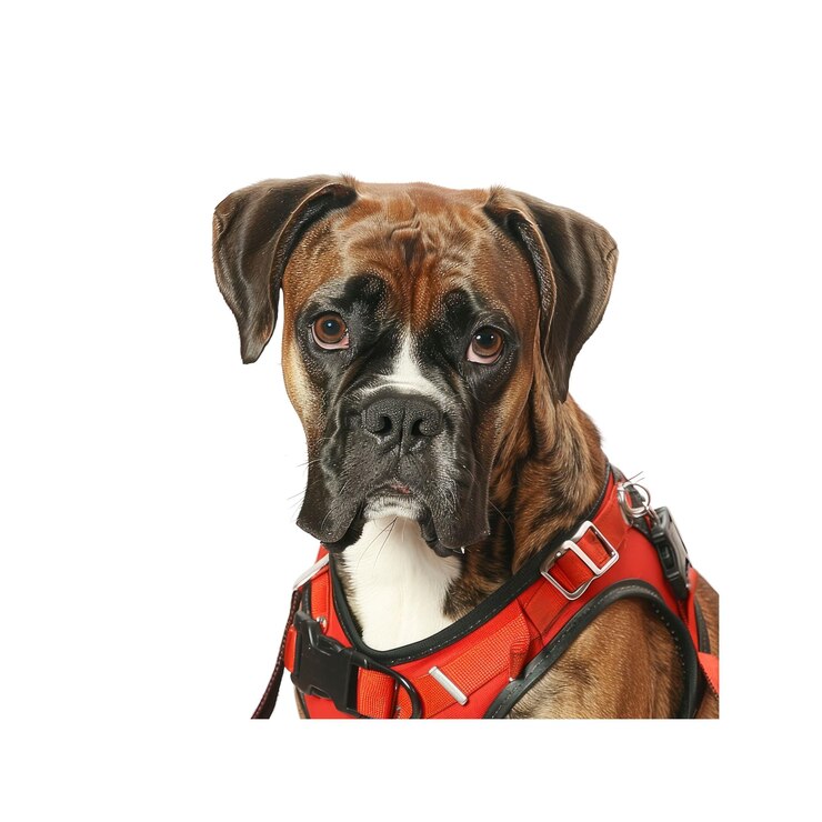 PSD boxer practica búsqueda y rescate aislado sobre un fondo transparente