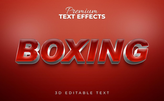 Boxing Day 3D Glossy Bearbeitbare stilvolle Texteffekte PSD-Vorlage