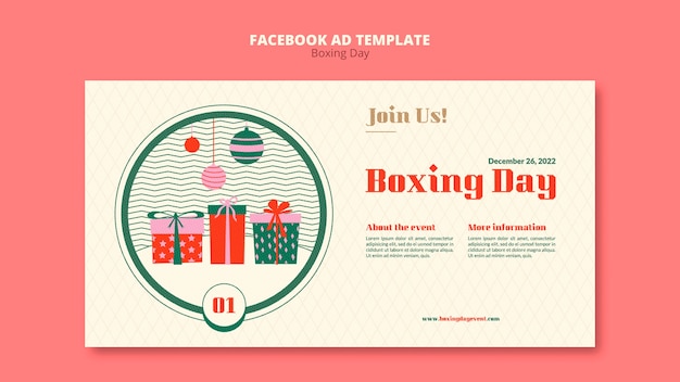 PSD boxing day feier facebook-vorlage