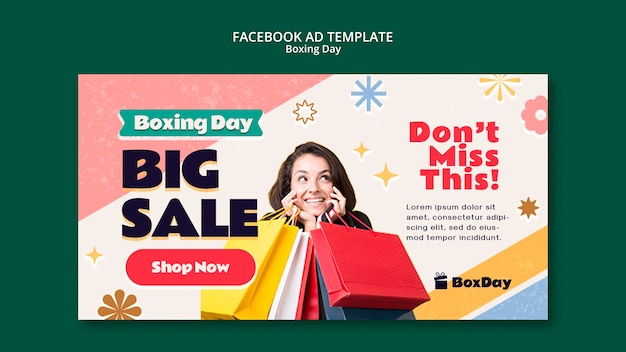 Boxing day social media promo-vorlage