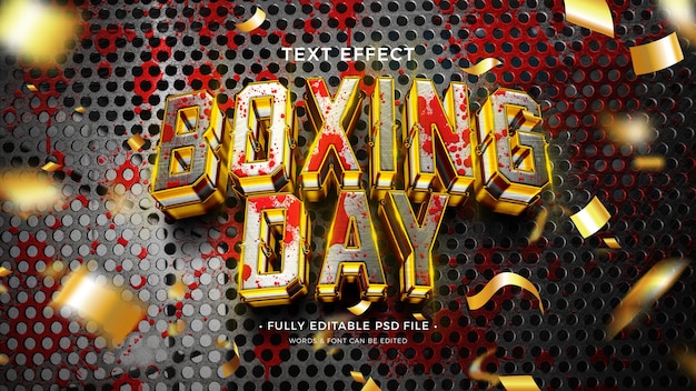 PSD boxing day text effect