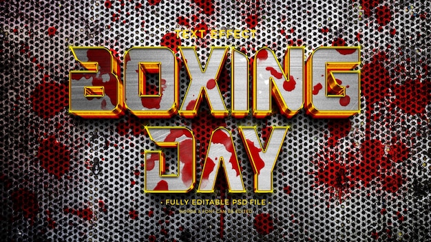 PSD boxing day text effect