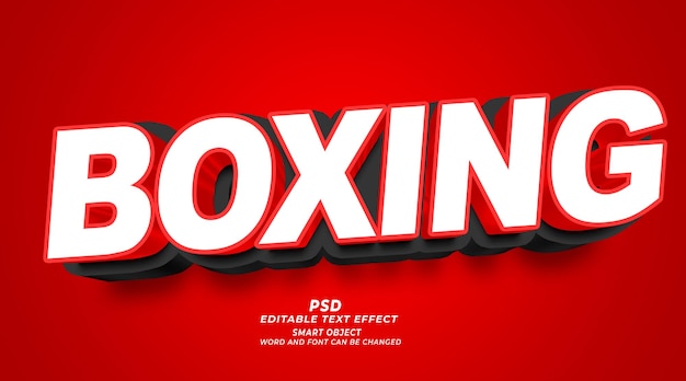 Boxing Night 3d bearbeitbare Texteffekt-Photoshop-Vorlage