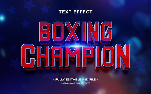 Boxing-tag-text-effekt