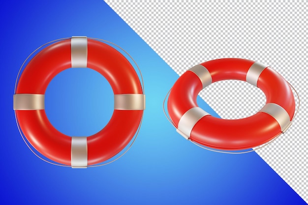Boya de rescate 3D Rendering aislado