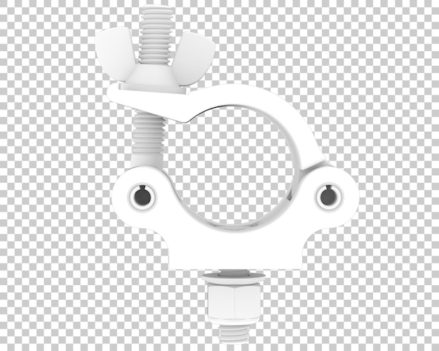 Braçadeira de tubo isolada na ilustração de renderização 3d de fundo transparente