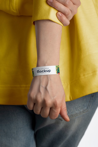 Bracciale da portare del modello di vista posteriore