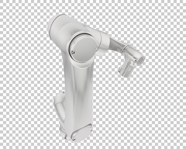 Braccio del robot isolato su sfondo trasparente 3d rendering illustrazione