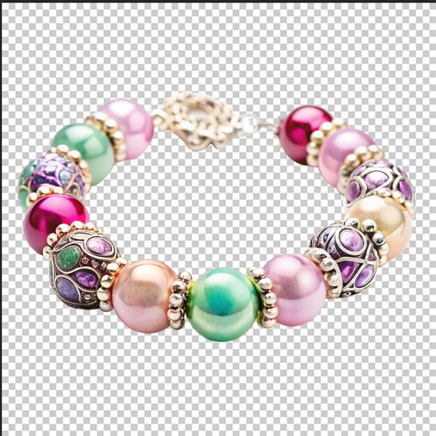 PSD un bracelet coloré avec un dessin de fleur dessus