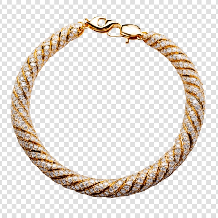 PSD un bracelet de diamants de luxe, un design en or, des bijoux élégants.