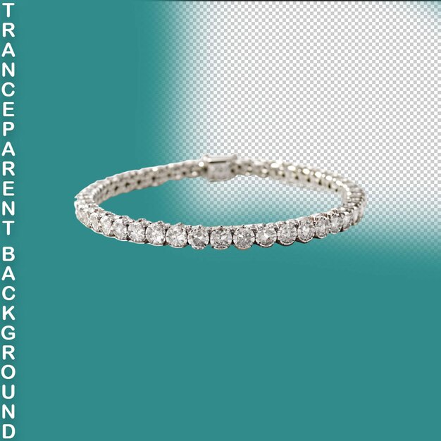 Bracelets Avec De Petits Diamants Isolés Sur Un Fond Transparent