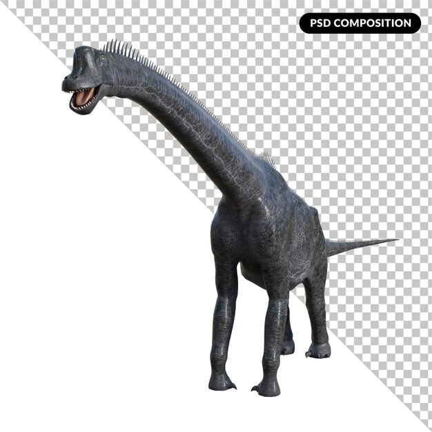 PSD brachiosaurus dinosaurio aislado 3d render