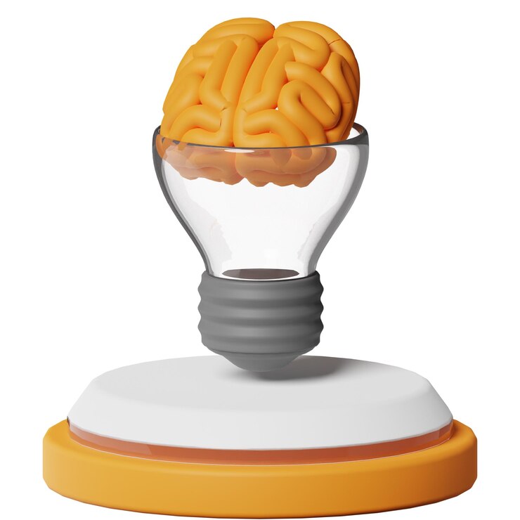 PSD brainstorming glühbirne kreativität idee innovation 3d