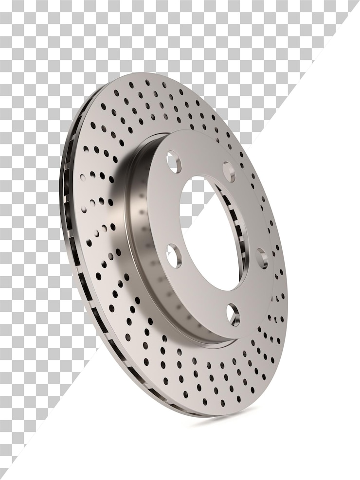 PSD brake disc on white background isolated 3d illustration