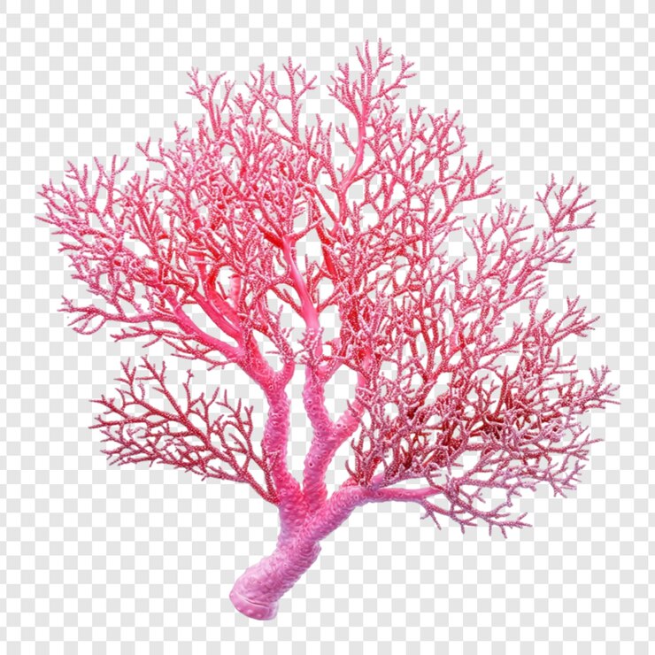 PSD branche de corail rose vie aquatique décor de l'océan