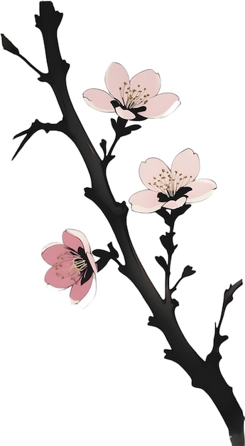 PSD branche de fleur de cerisier