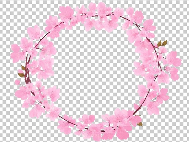 avec une branche en fleurs de cerisier