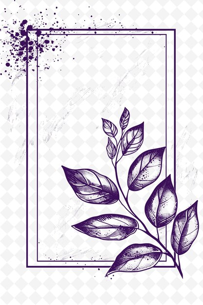 PSD une branche d'une plante avec des feuilles violettes